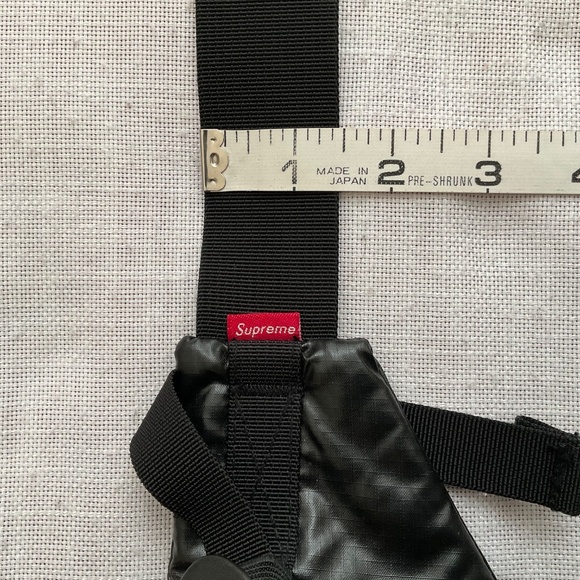 Supreme Black Waist Sling Crossbody Bag Cordura Fabric Reflective Text - Picture 5 of 15